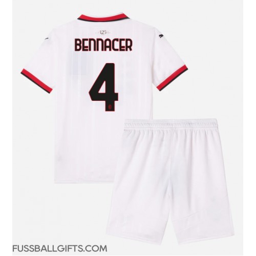 AC Milan Ismael Bennacer #4 Fußballbekleidung Auswärtstrikot Kinder 2024-25 Kurzarm (+ kurze hosen)